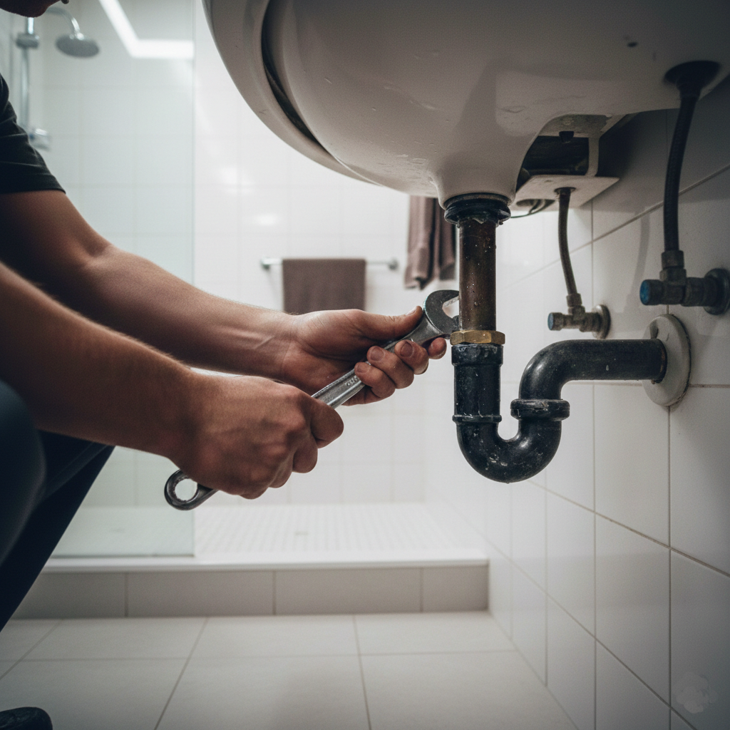 Hausinstallation mit Wasserleitung