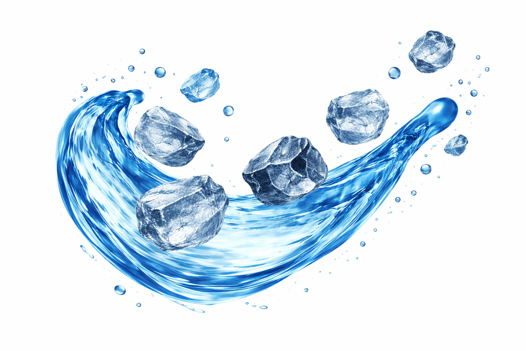 Nahaufnahme von fließendem, klarem Wasser