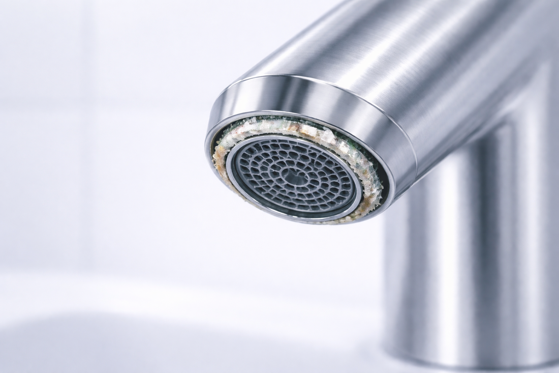 Sauberer Wasserhahn ohne Kalkflecken