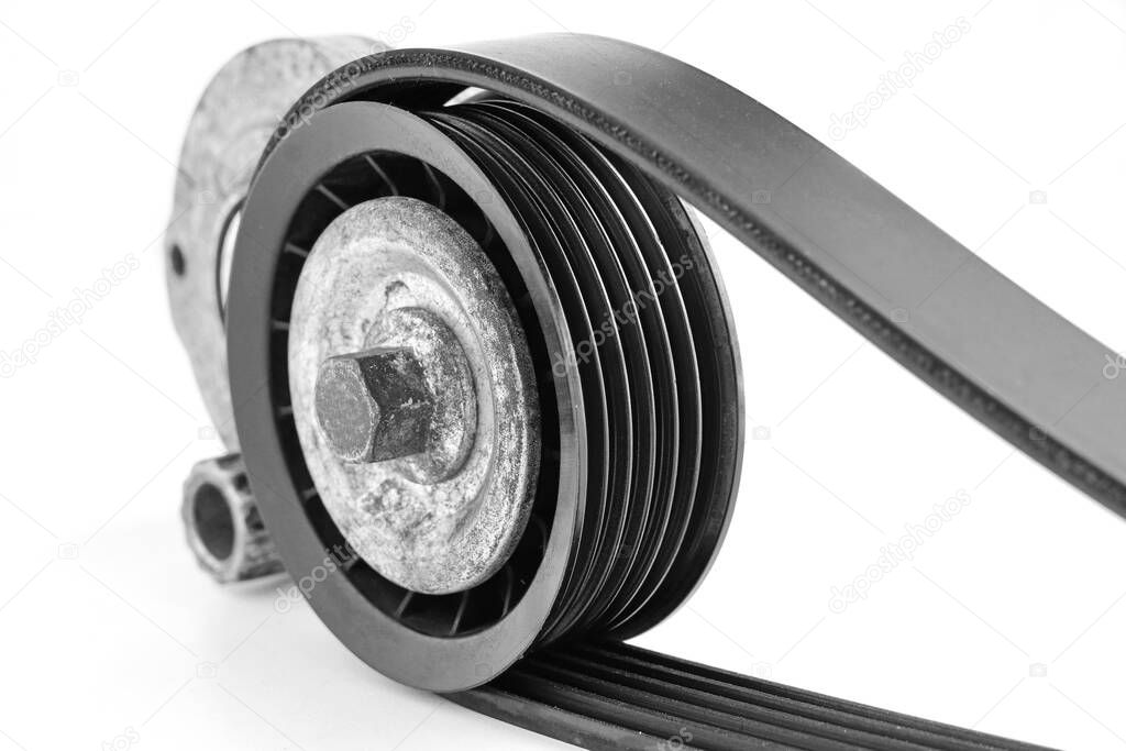 Motorraum eines Pkw in Nahaufnahme